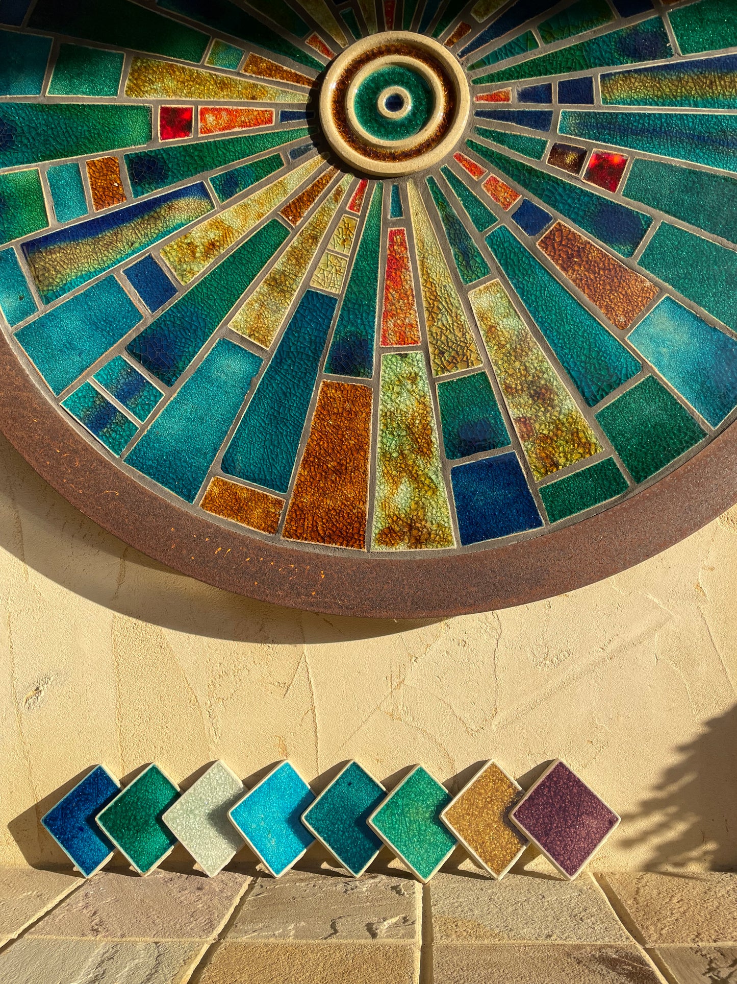 Crystal Glass Jewel Tiles - Set of 10