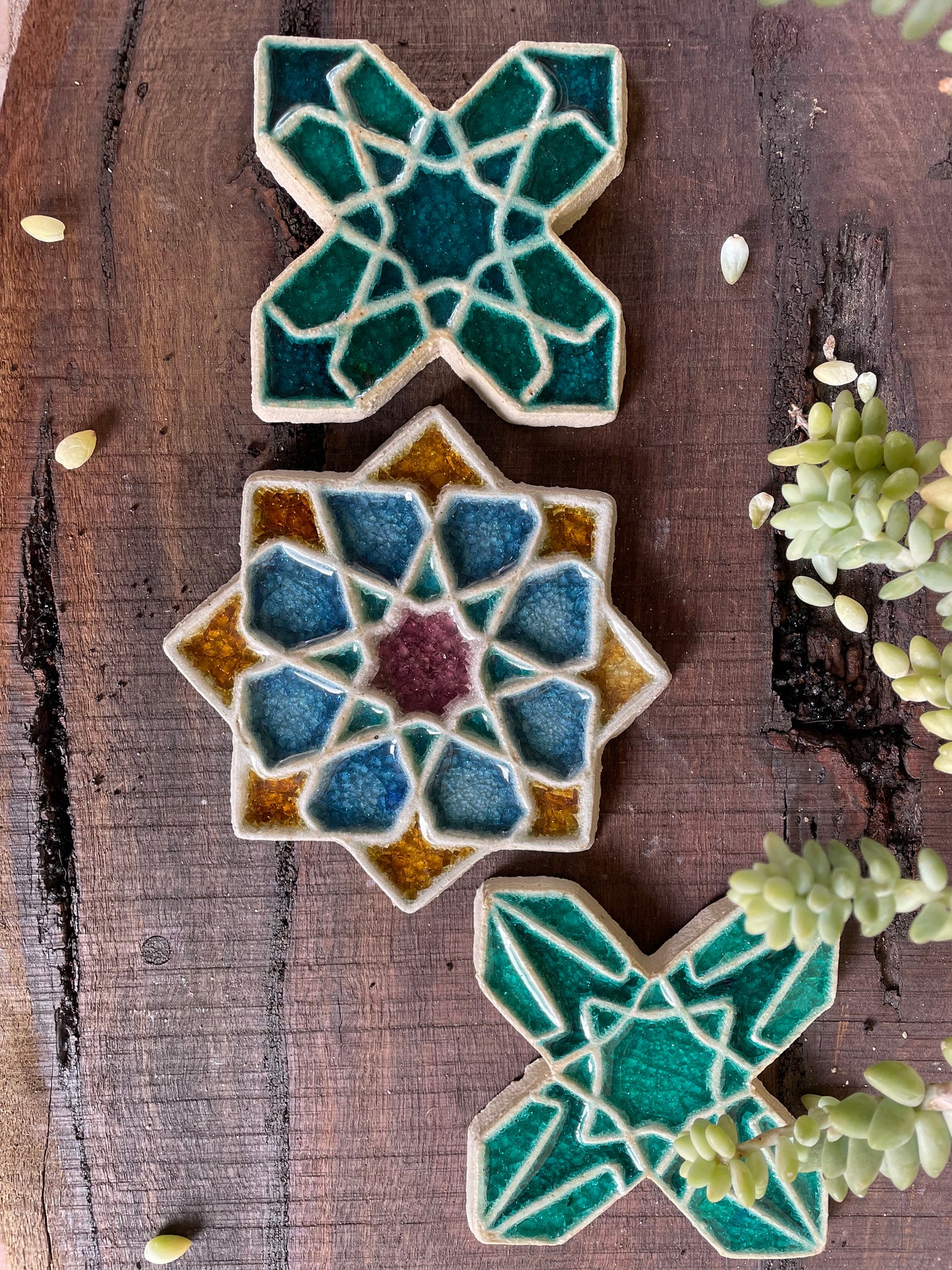 Star & Cross Jewel Tile - Set of 3