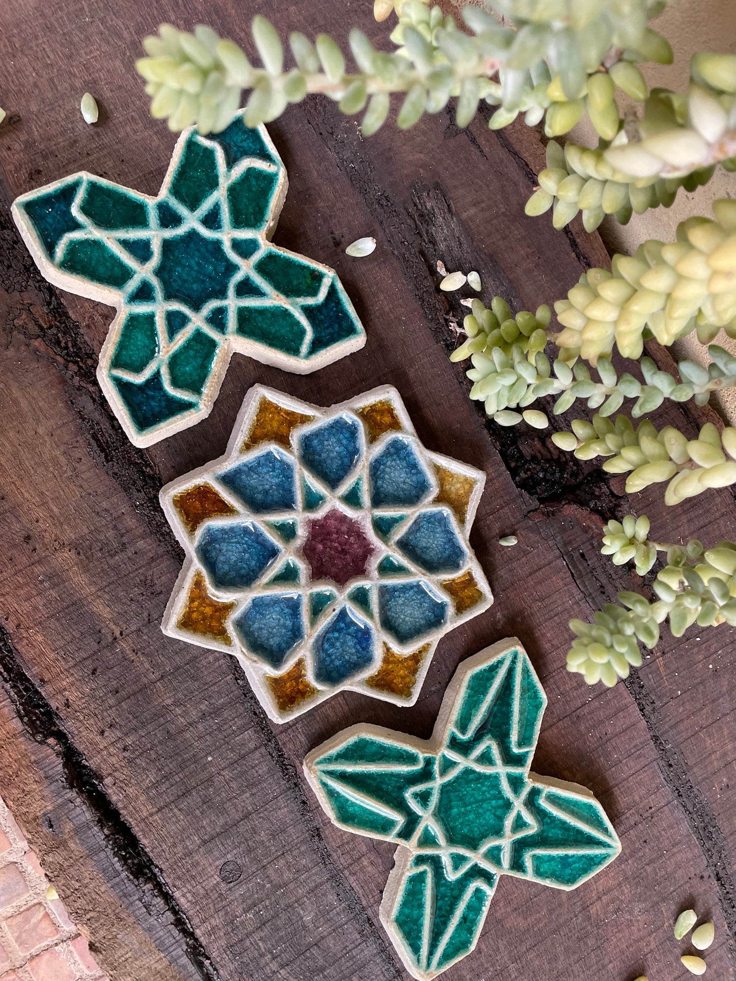 Star & Cross Jewel Tile - Set of 3