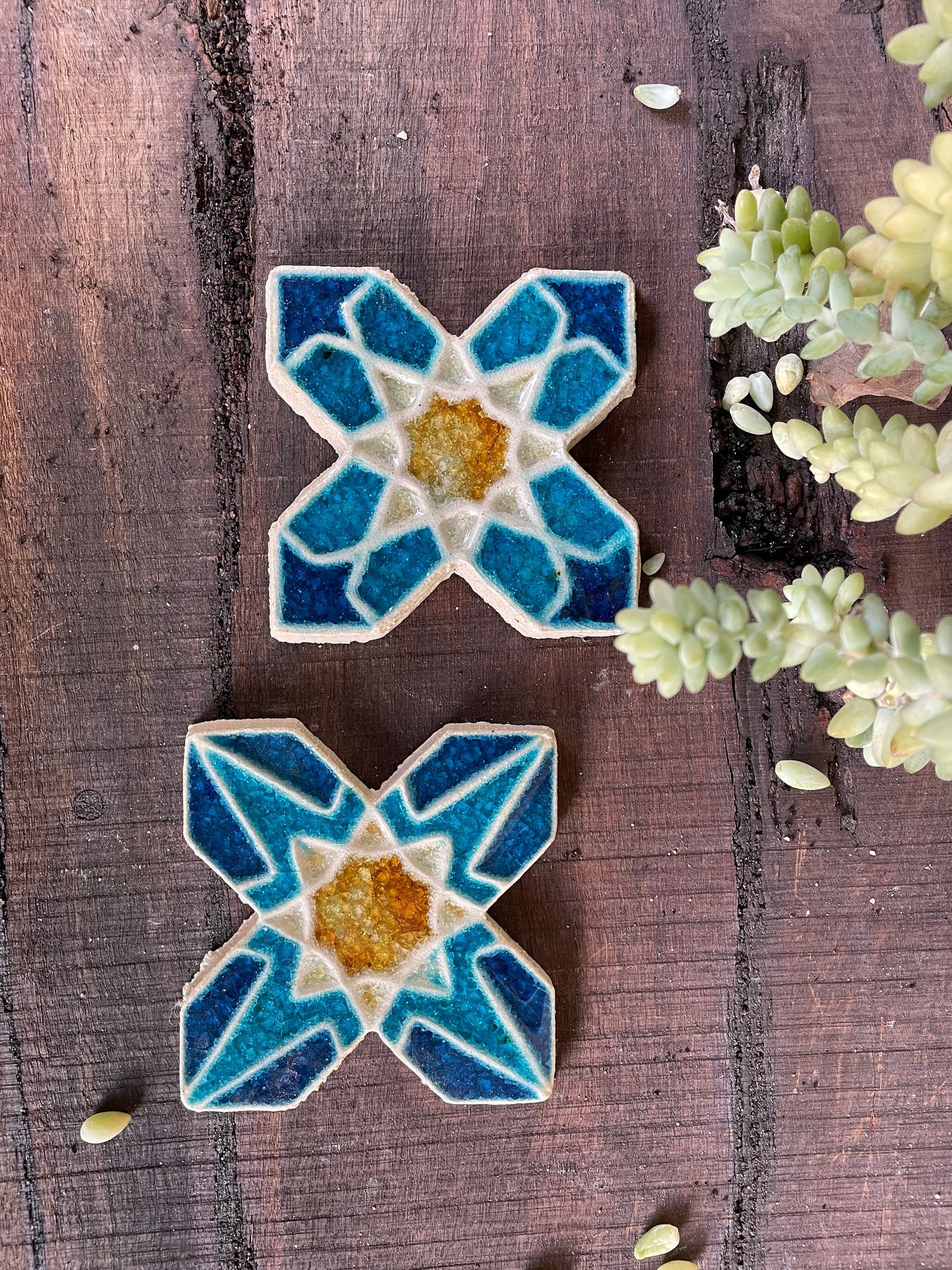 Star & Cross Jewel Tile - Set of 3