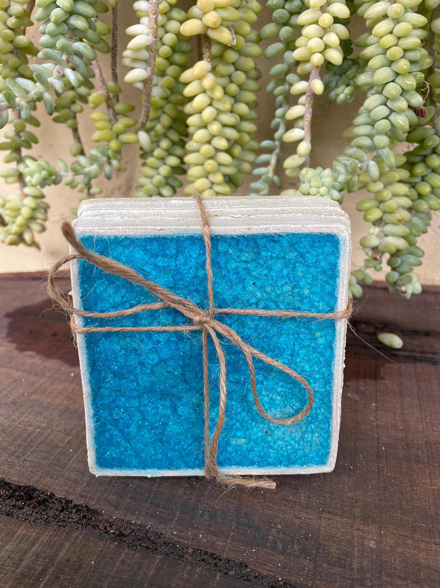 Bespoke Jewel Tile Coaters Solid - Set of 4