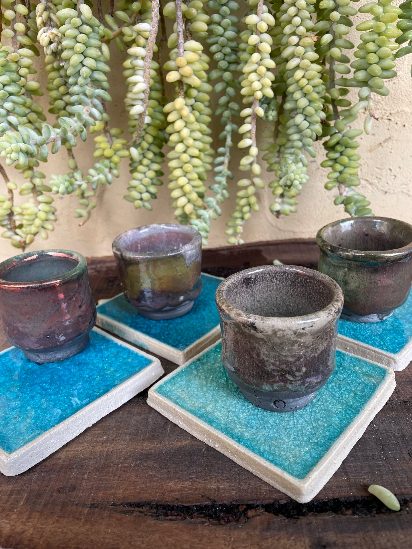 Bespoke Jewel Tile Coaters Solid - Set of 4