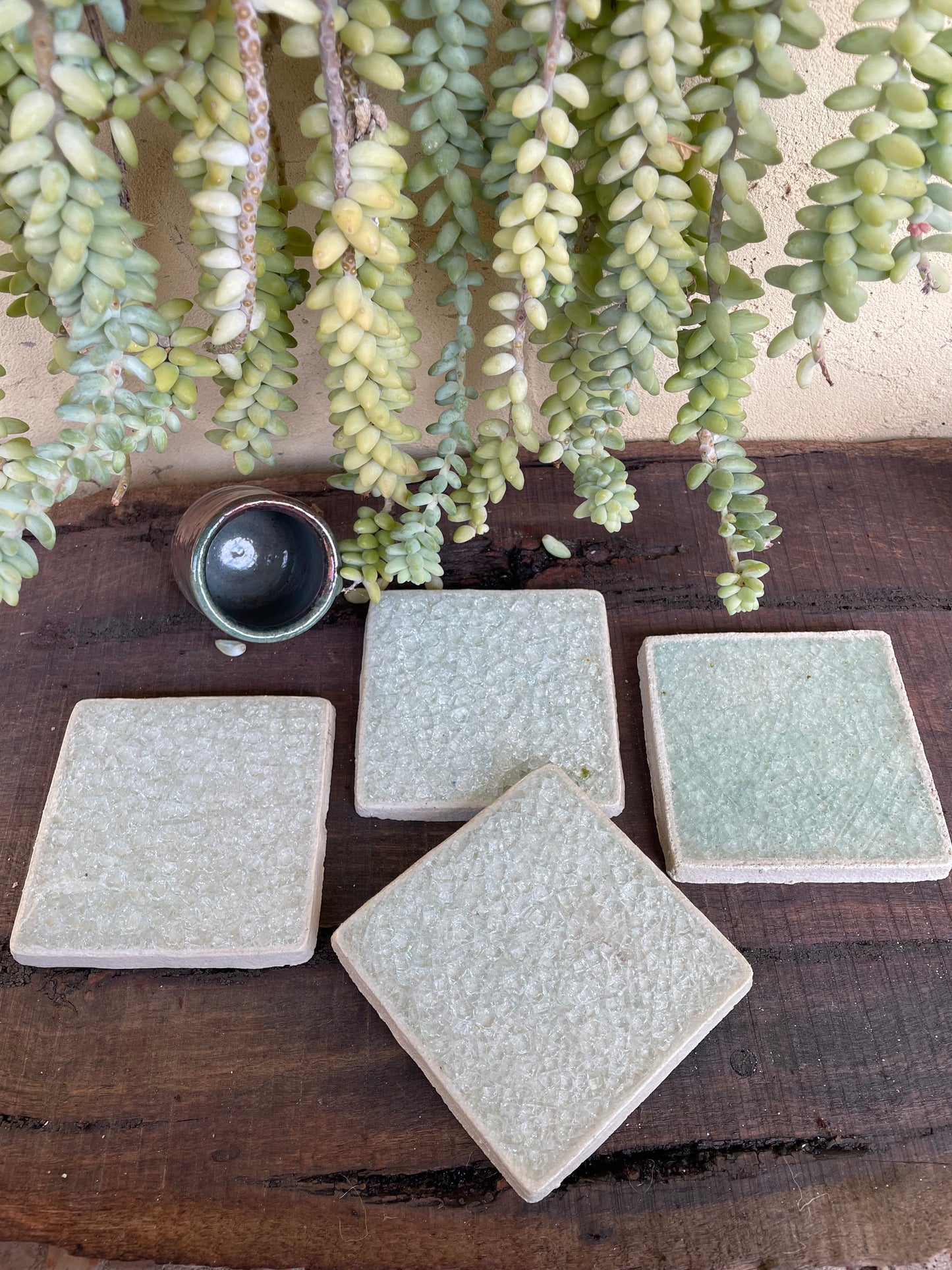 Bespoke Jewel Tile Coaters Solid - Set of 4