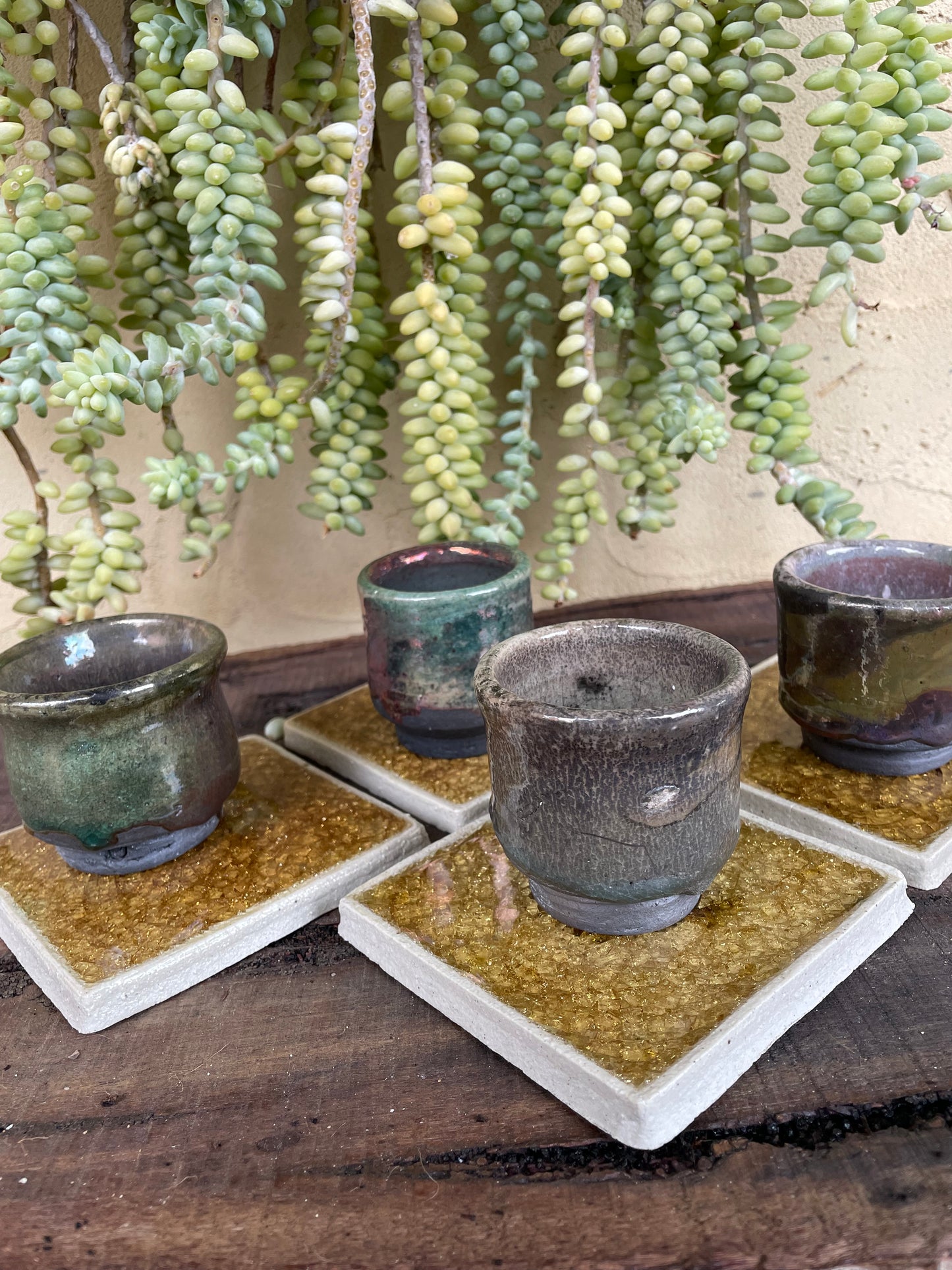Bespoke Jewel Tile Coaters Solid - Set of 4