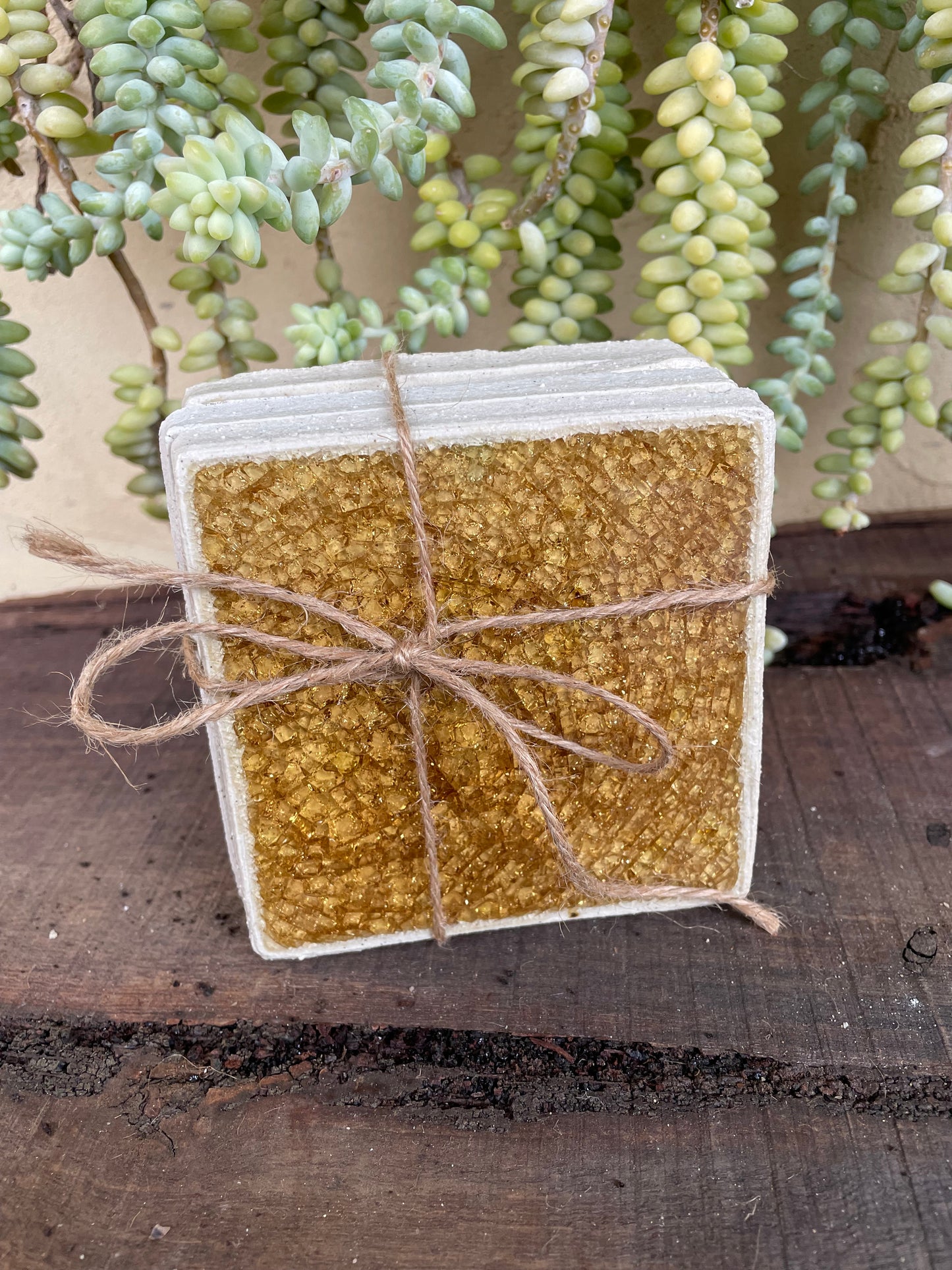Bespoke Jewel Tile Coaters Solid - Set of 4