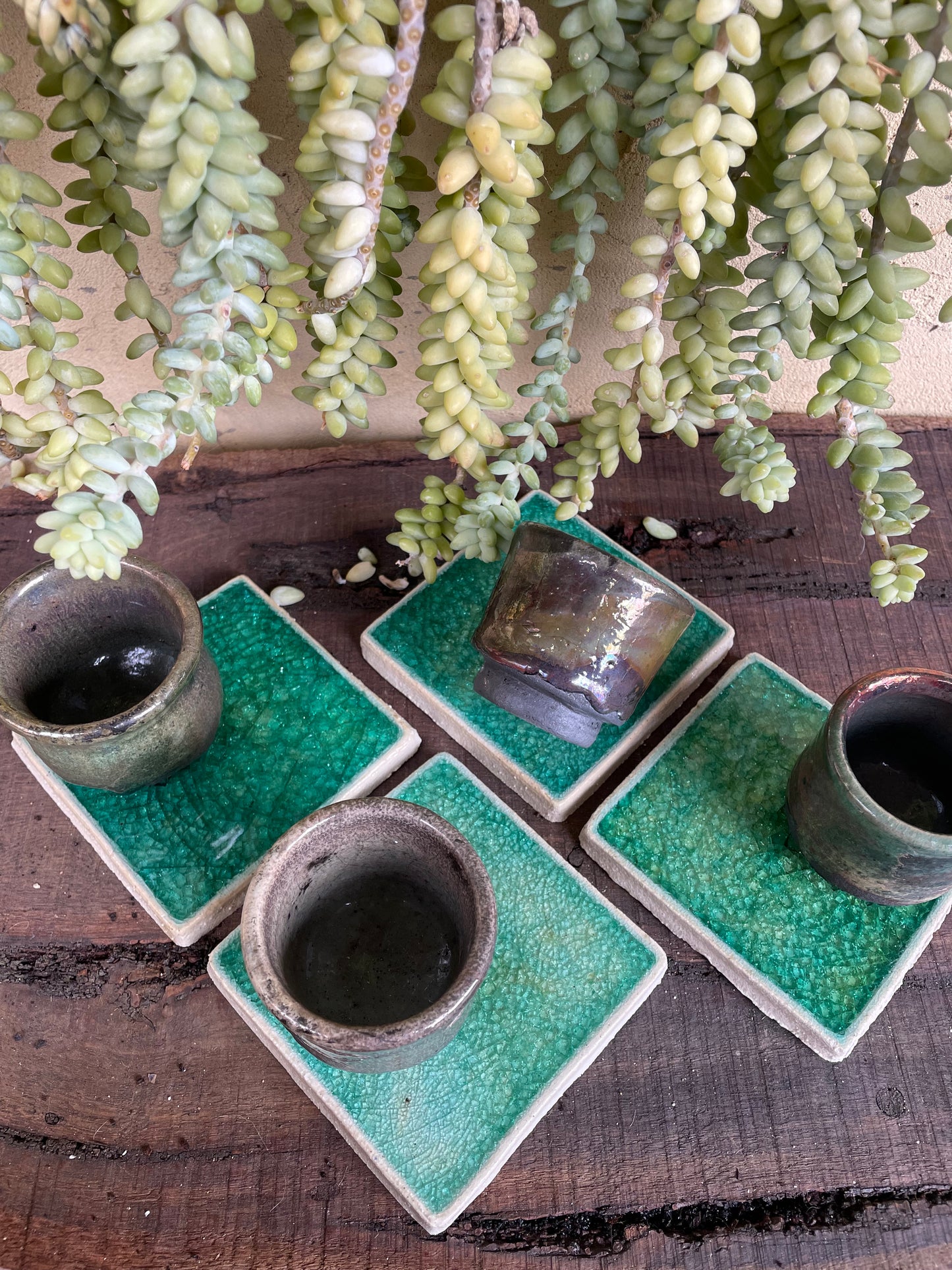 Bespoke Jewel Tile Coaters Solid - Set of 4