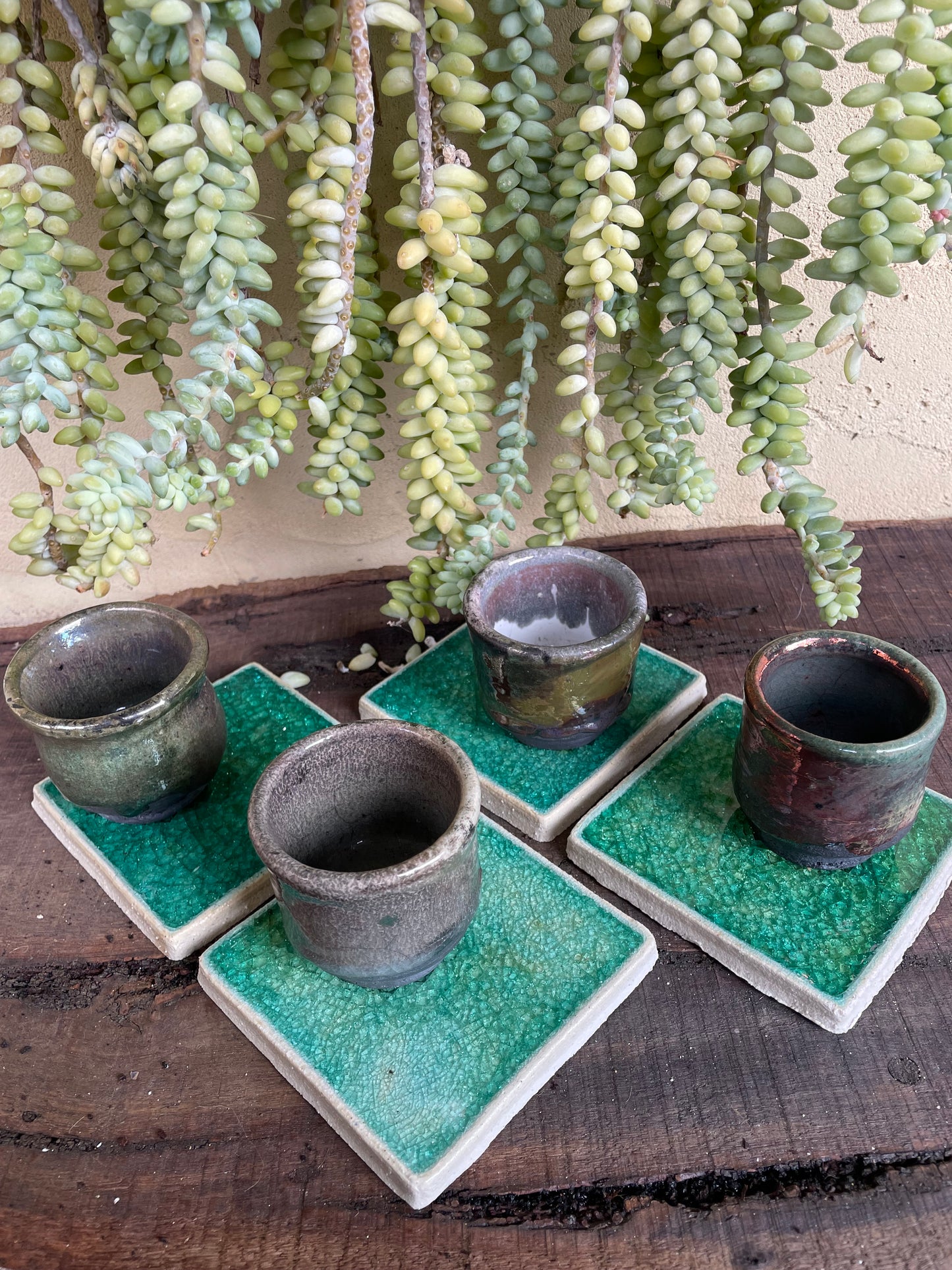 Bespoke Jewel Tile Coaters Solid - Set of 4