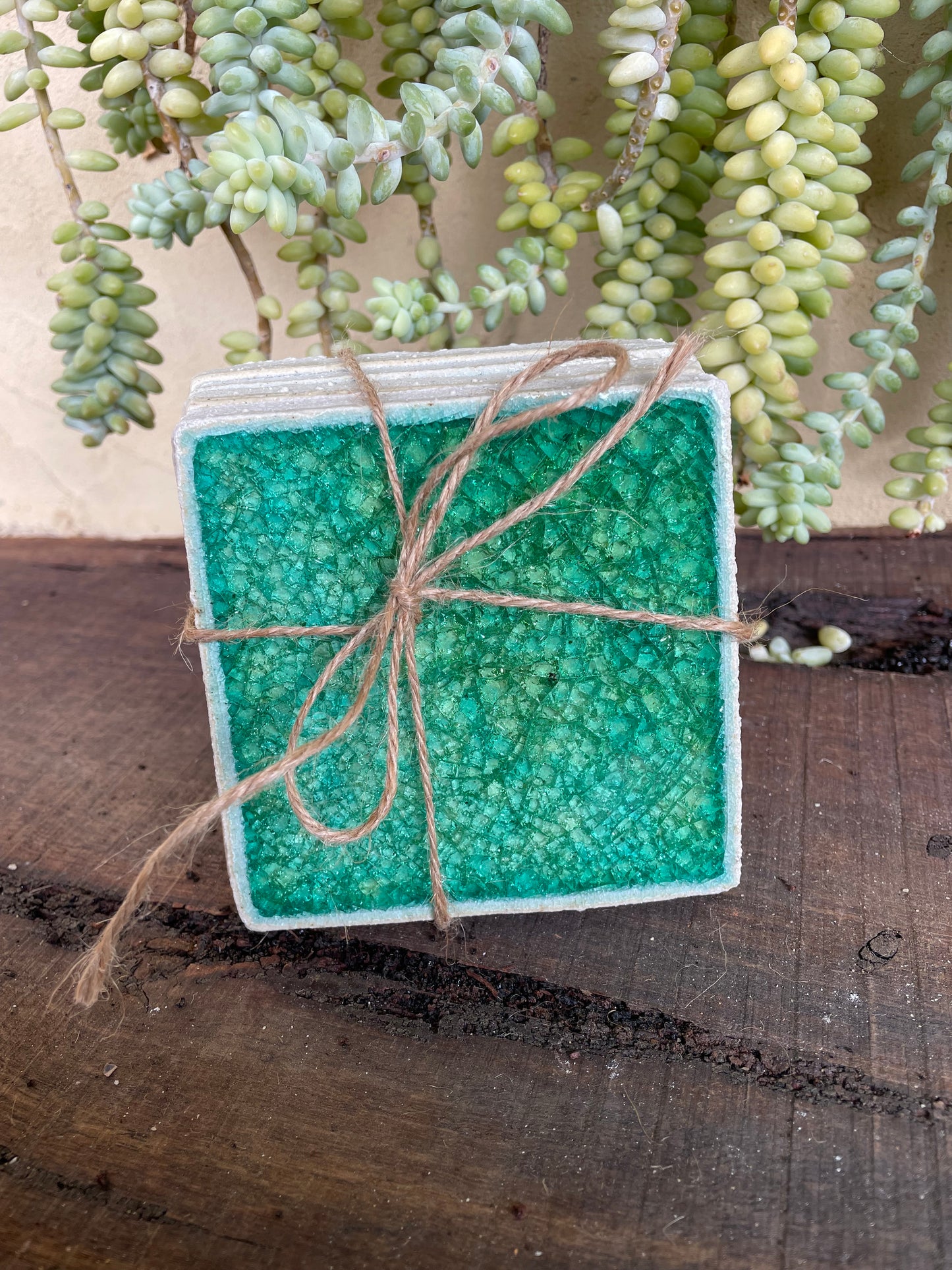 Bespoke Jewel Tile Coaters Solid - Set of 4