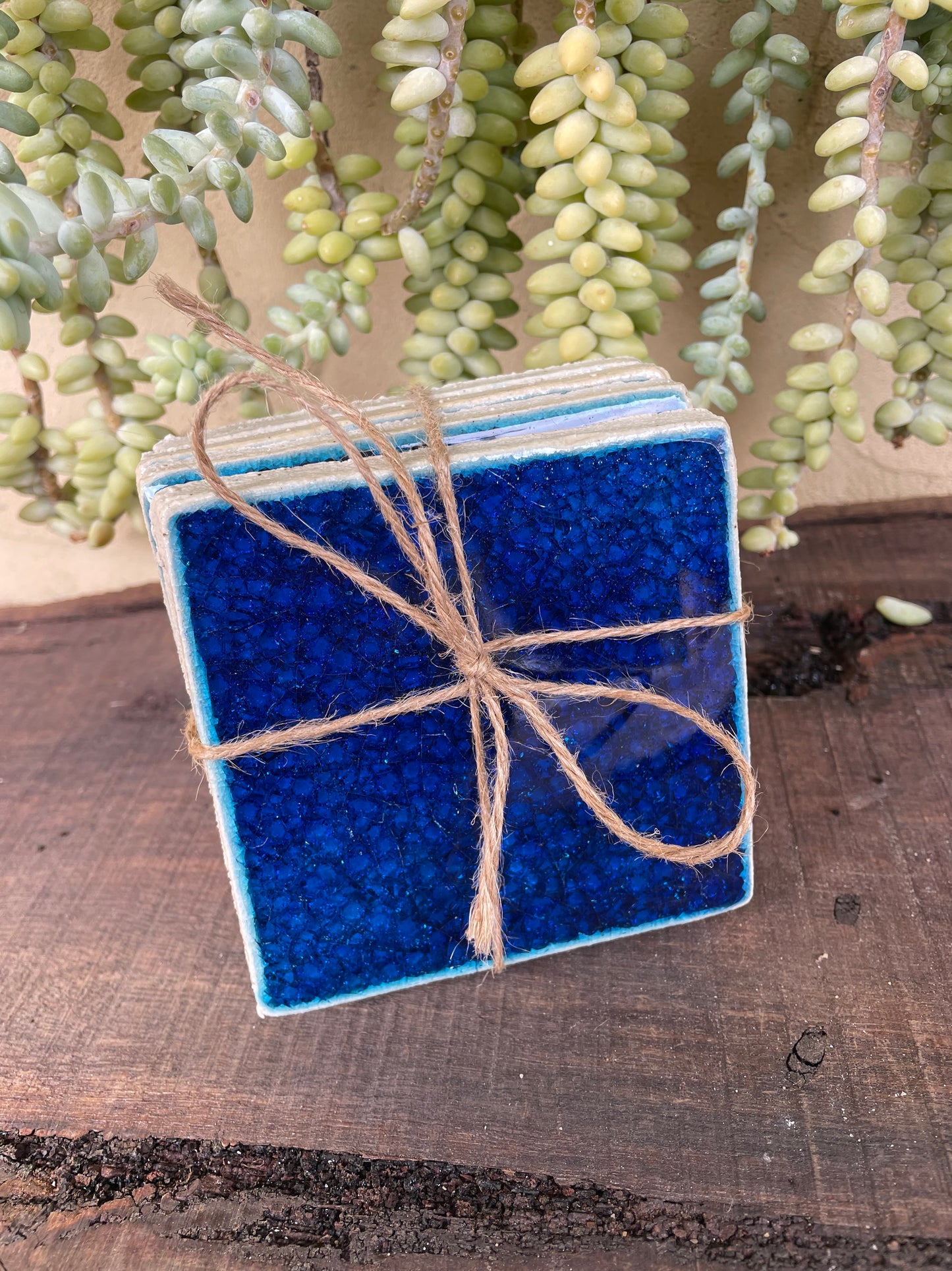 Bespoke Jewel Tile Coaters Solid - Set of 4
