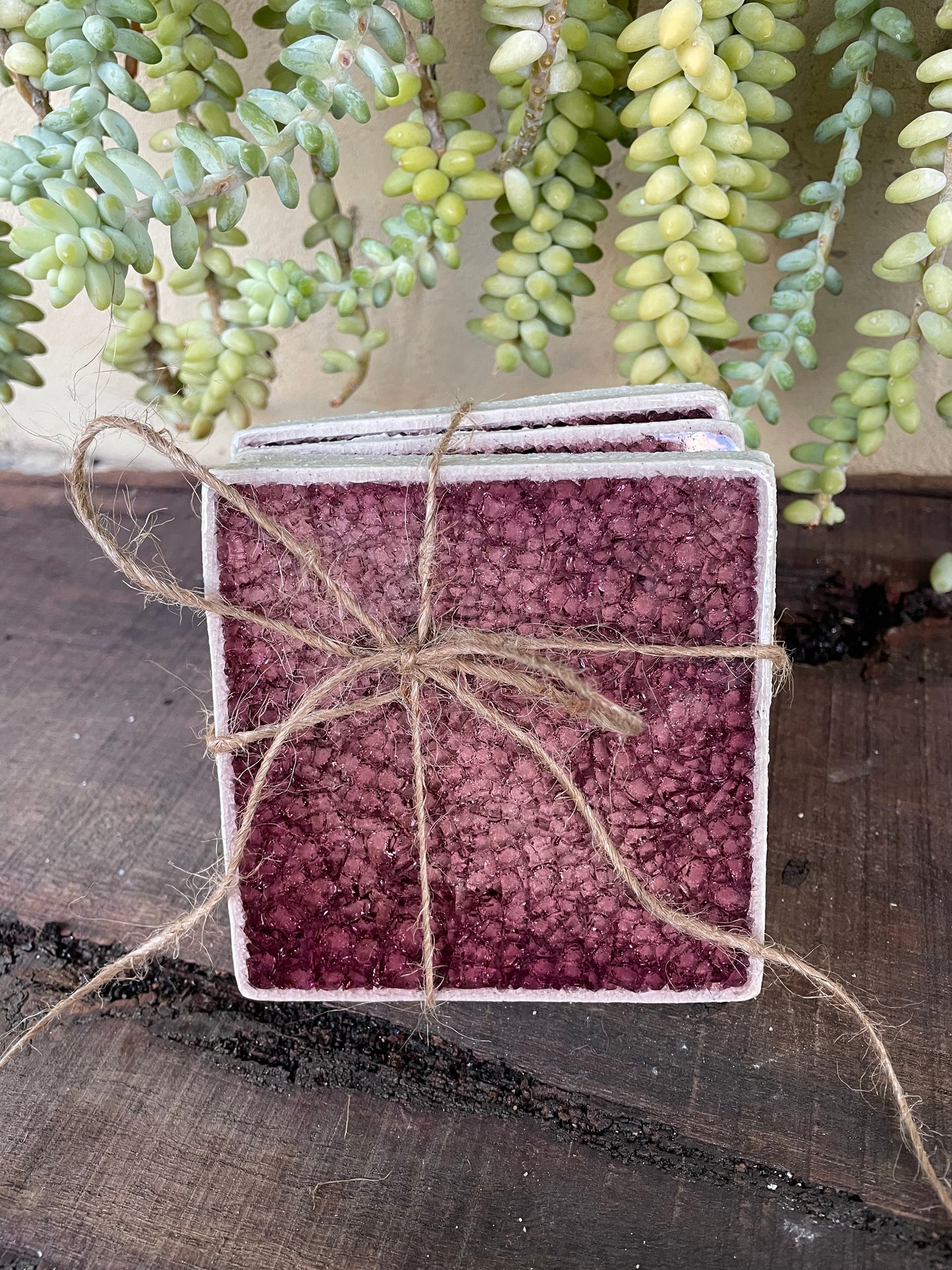 Bespoke Jewel Tile Coaters Solid - Set of 4