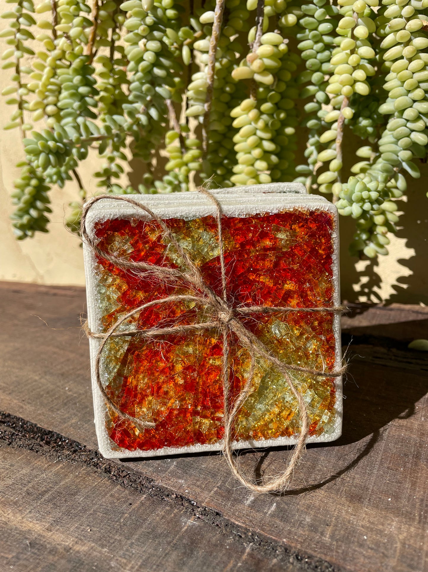 Bespoke Jewel Tile Coaters: Solid Palette - Set of 4