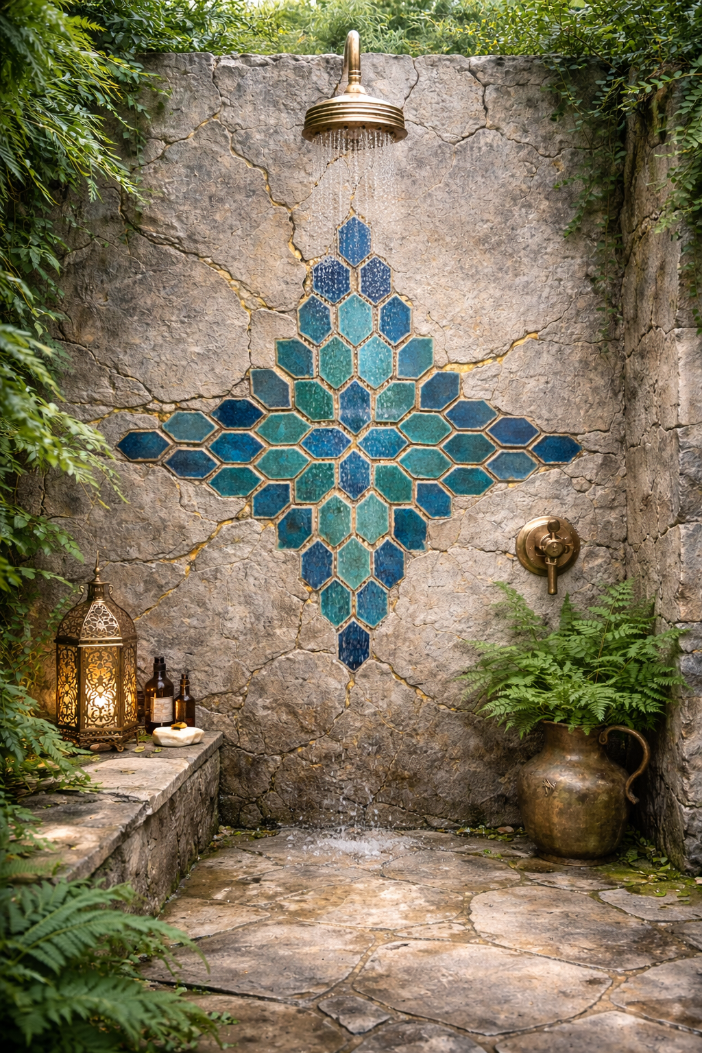 Bespoke Crystal Glass Jewel Tile: Turquoise