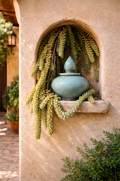 Handcrafted Powder Blue Sacred Urn