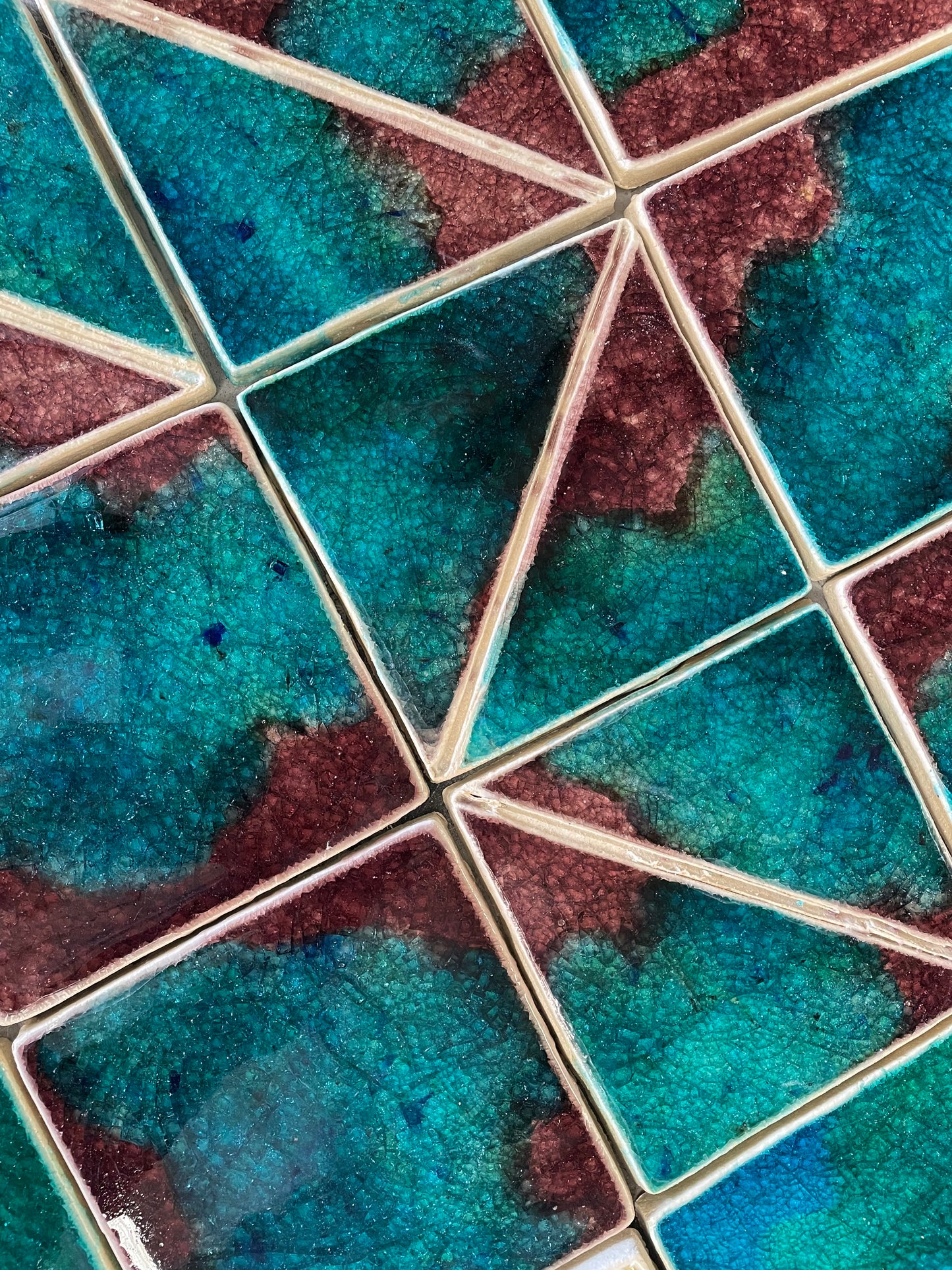 Bespoke Crystal Glass Tiles in Motion: Jungle