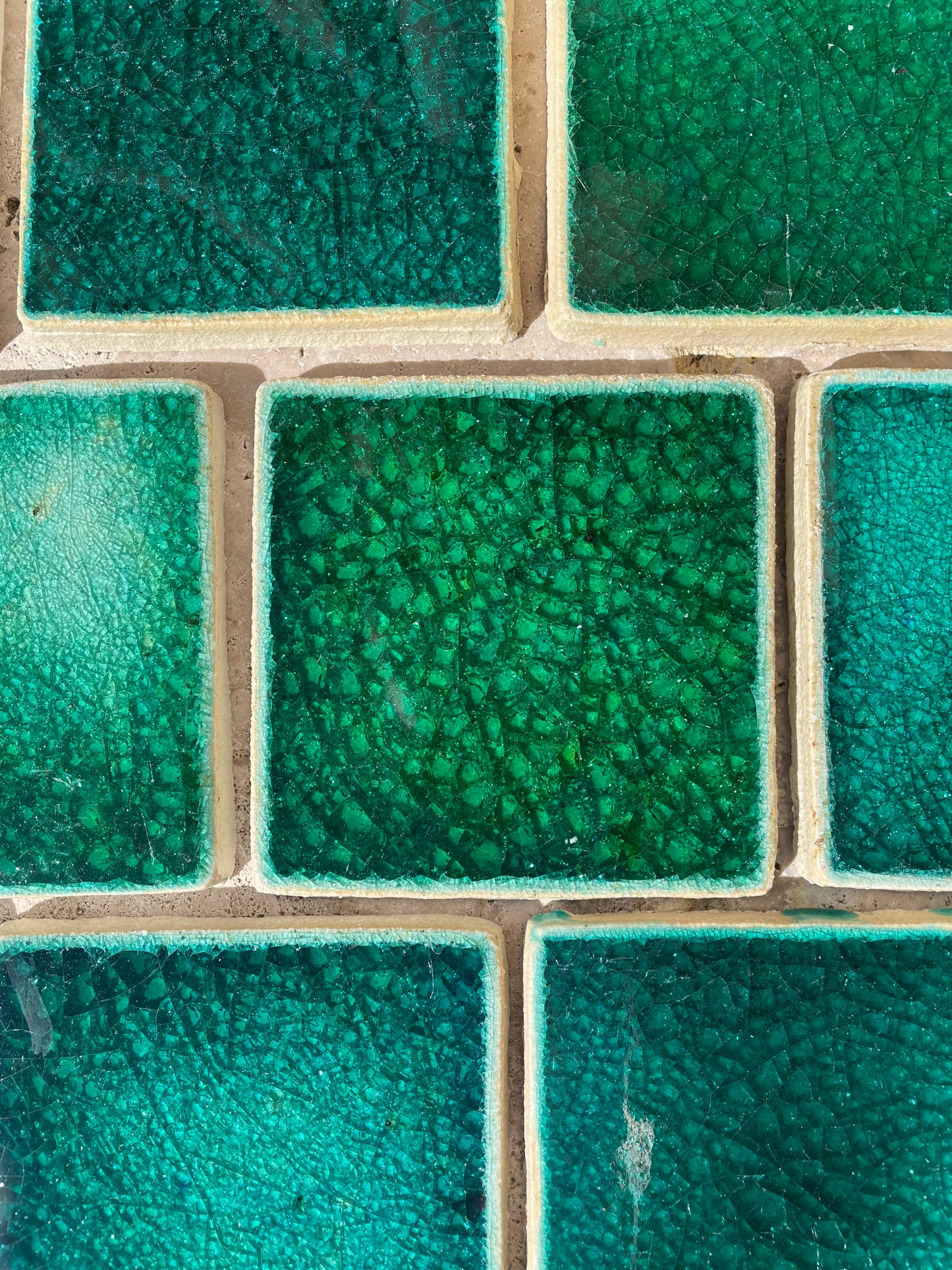 Crystal Glass Tiles | Set of 10 | Emerald