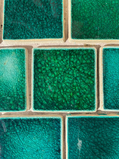 Crystal Glass Tiles | Set of 10 | Emerald