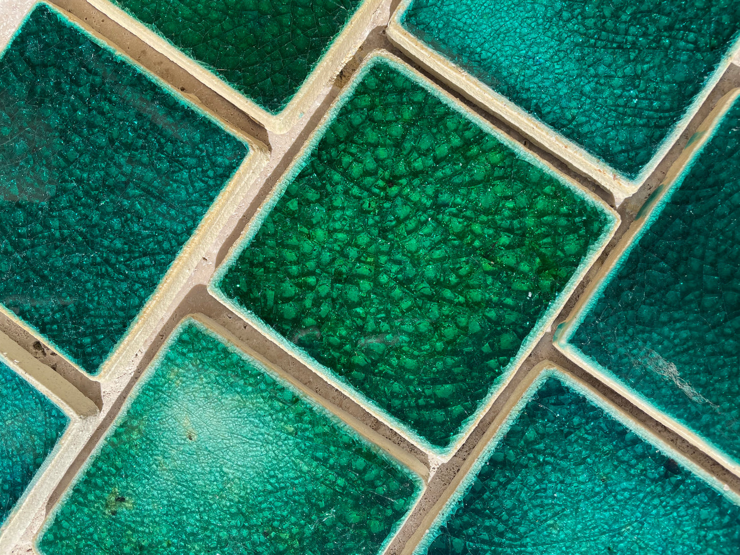 Crystal Glass Tiles | Set of 10 | Emerald