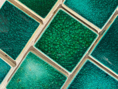 Crystal Glass Tiles | Set of 10 | Emerald