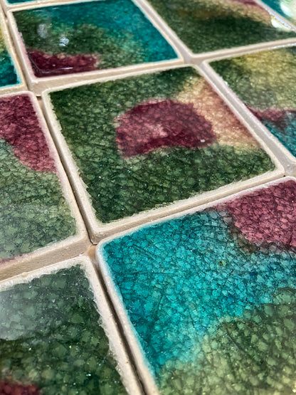 Bespoke Jewel Tiles in Motion - Set of 10