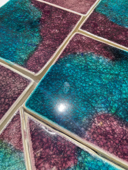Bespoke Crystal Glass Tiles in Motion: Jungle