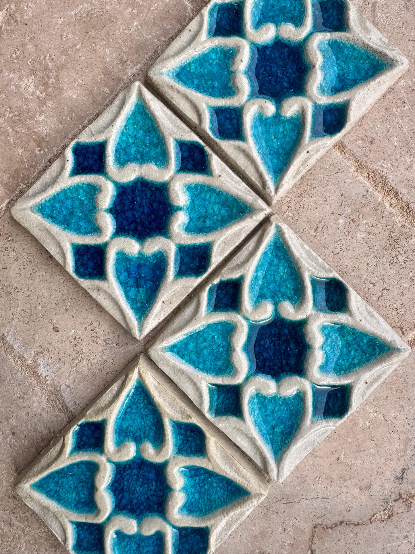 Decorative Tile | Set of 10 | Eye Flower