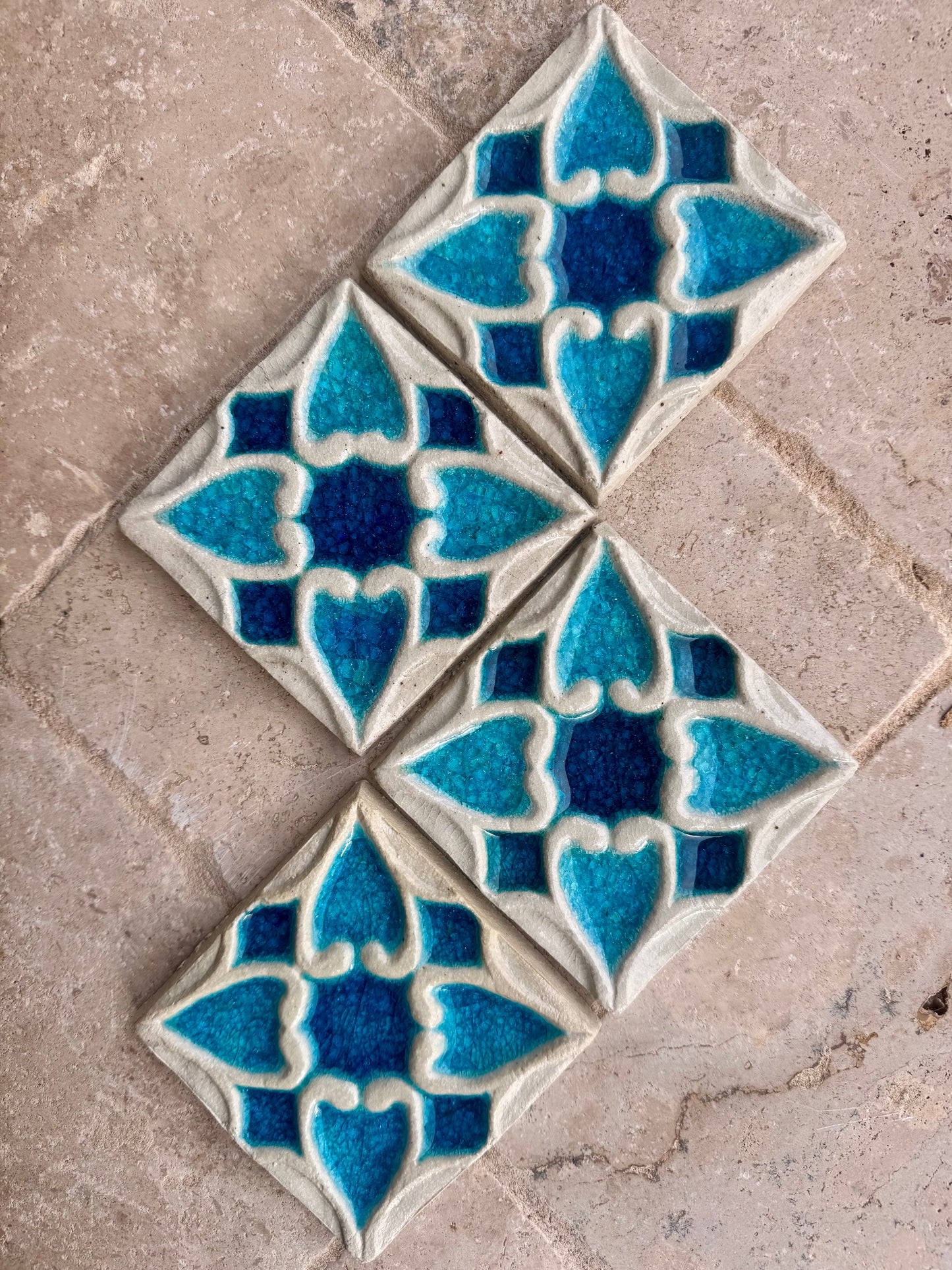 Decorative Tile | Set of 10 | Eye Flower