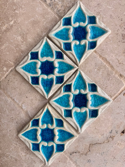 Decorative Tile | Set of 10 | Eye Flower