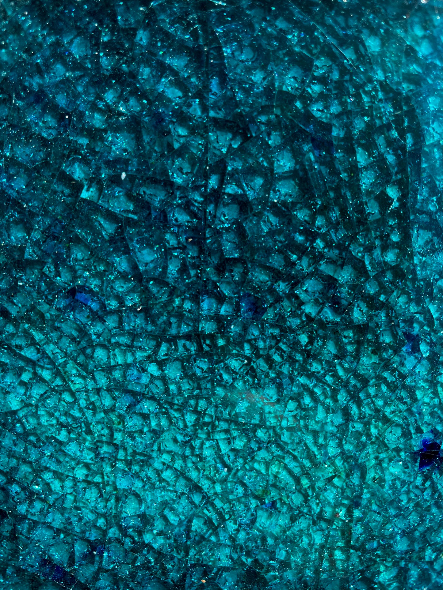 Bespoke Crystal Glass Tile: Teal