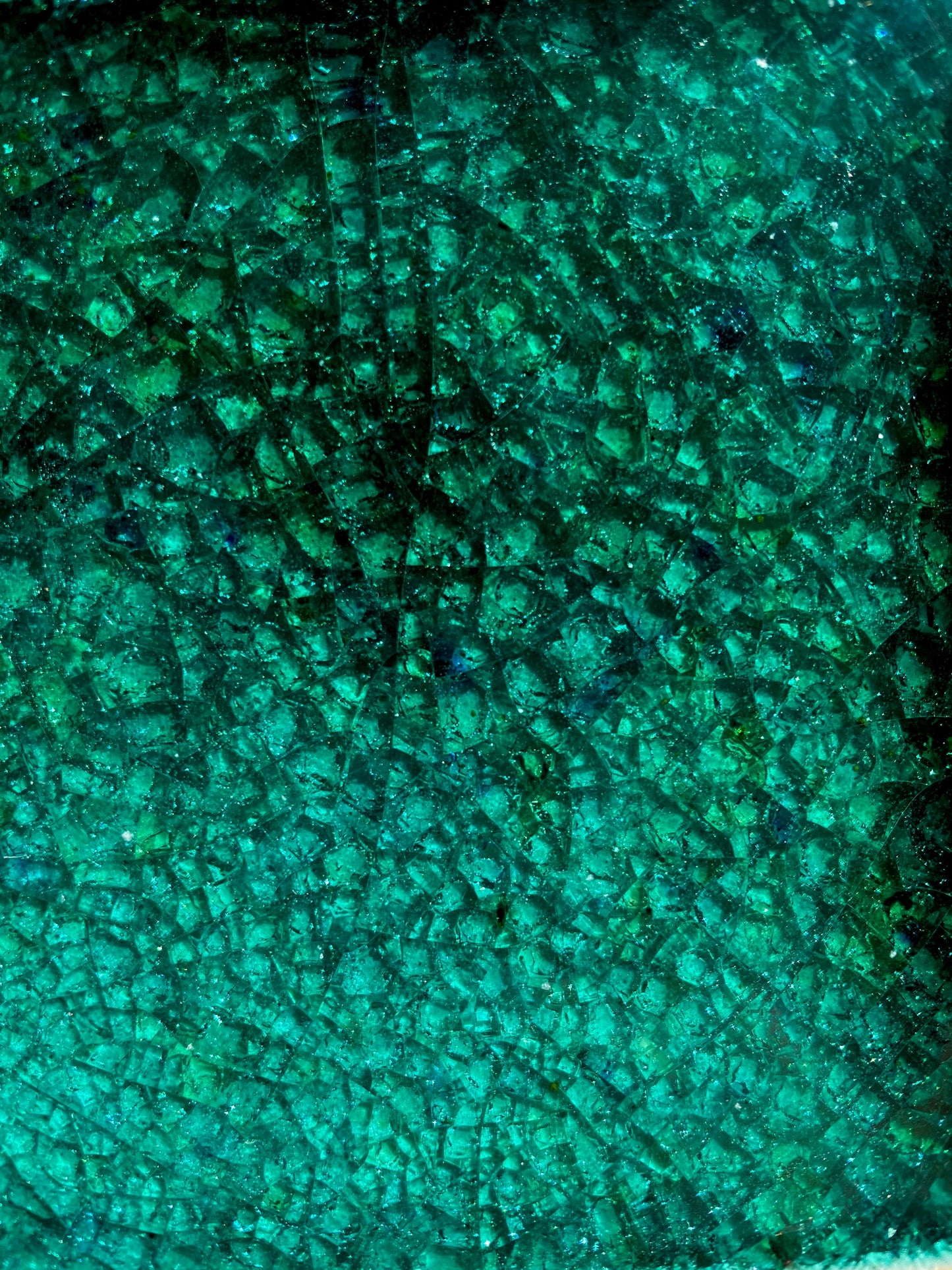 Emerald: Bespoke Crystal Glass Jewel Tile - Set of 10