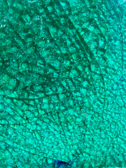Crystal Glass Jewel Tile | Set of 10 | Aquamarine