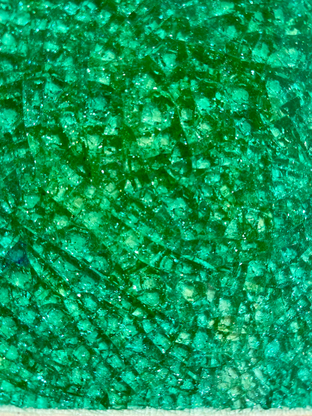 Crystal Glass Jewel Tile | Set of 10 | Aquamarine