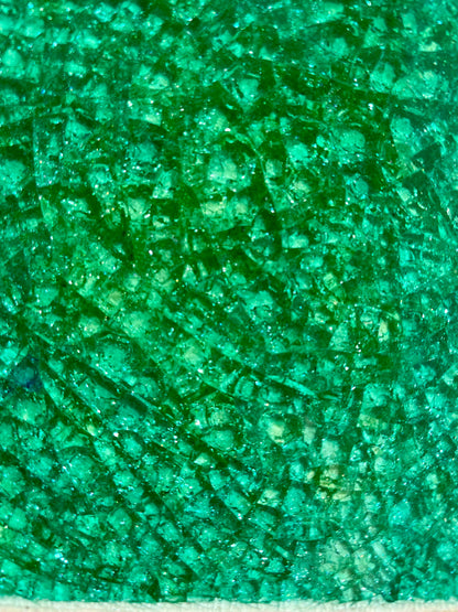 Crystal Glass Jewel Tile | Set of 10 | Aquamarine