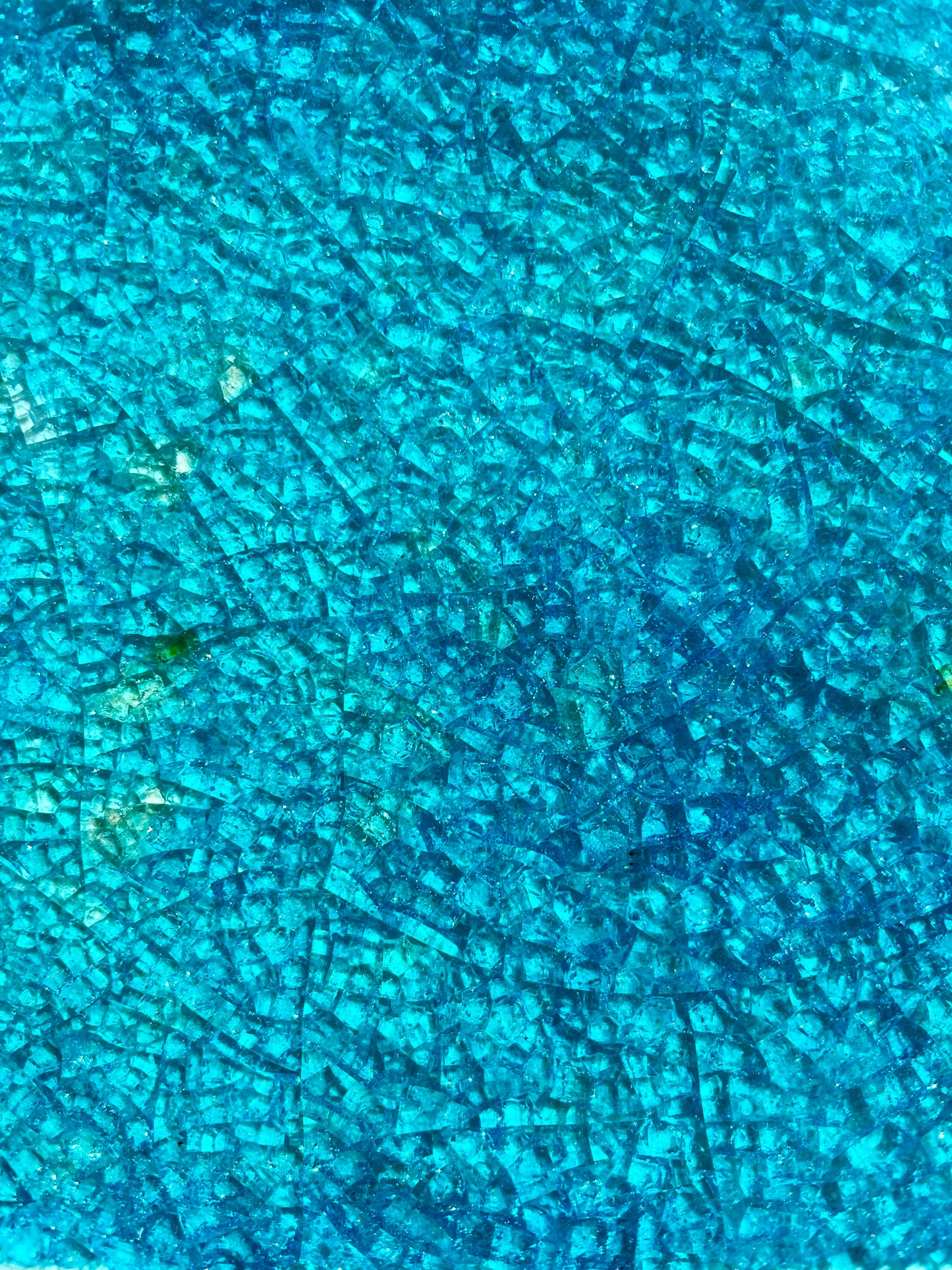 Bespoke Crystal Glass Jewel Tile: Turquoise