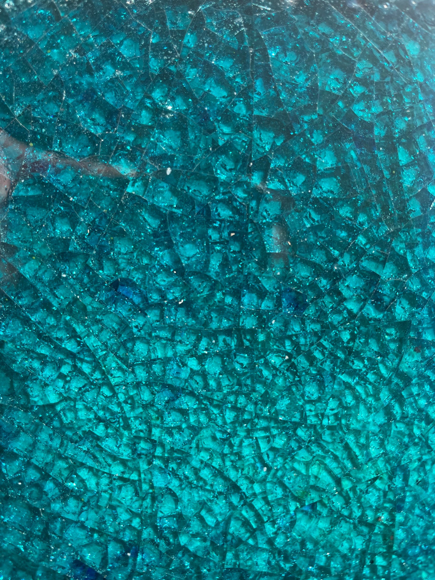 Bespoke Crystal Glass Tile: Teal