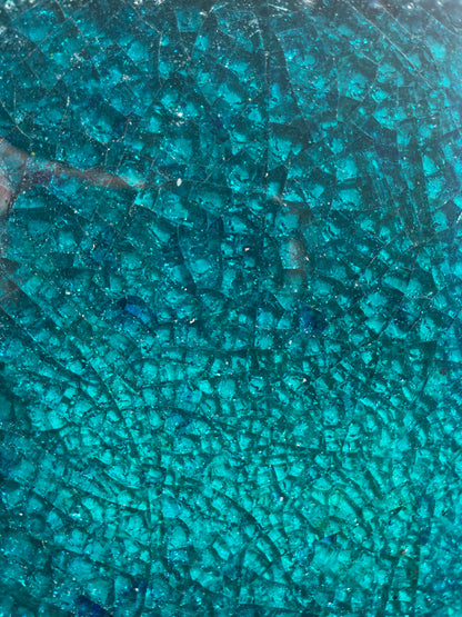 Bespoke Crystal Glass Tile: Teal