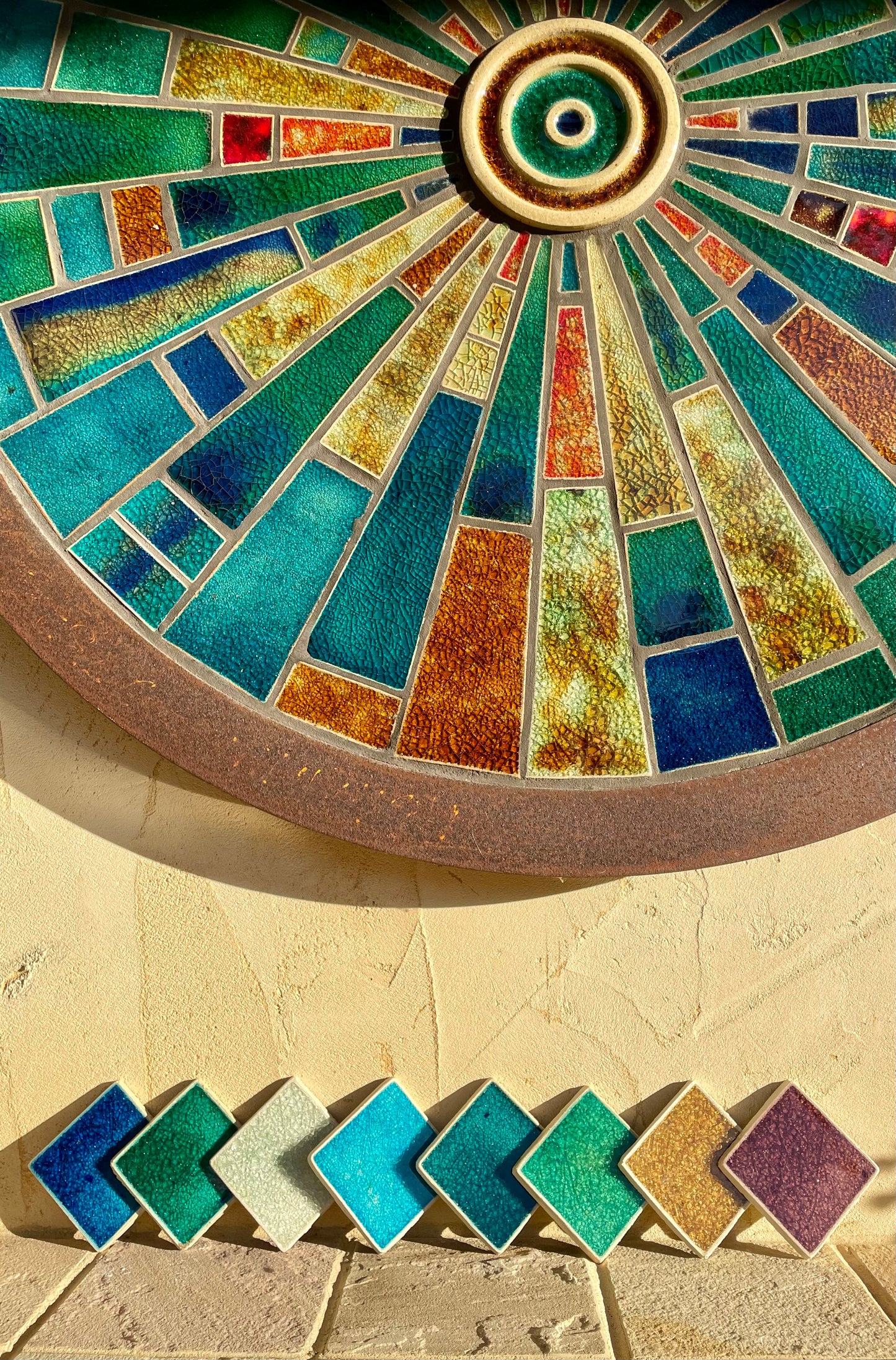 Crystal Glass Jewel Tiles - Set of 10