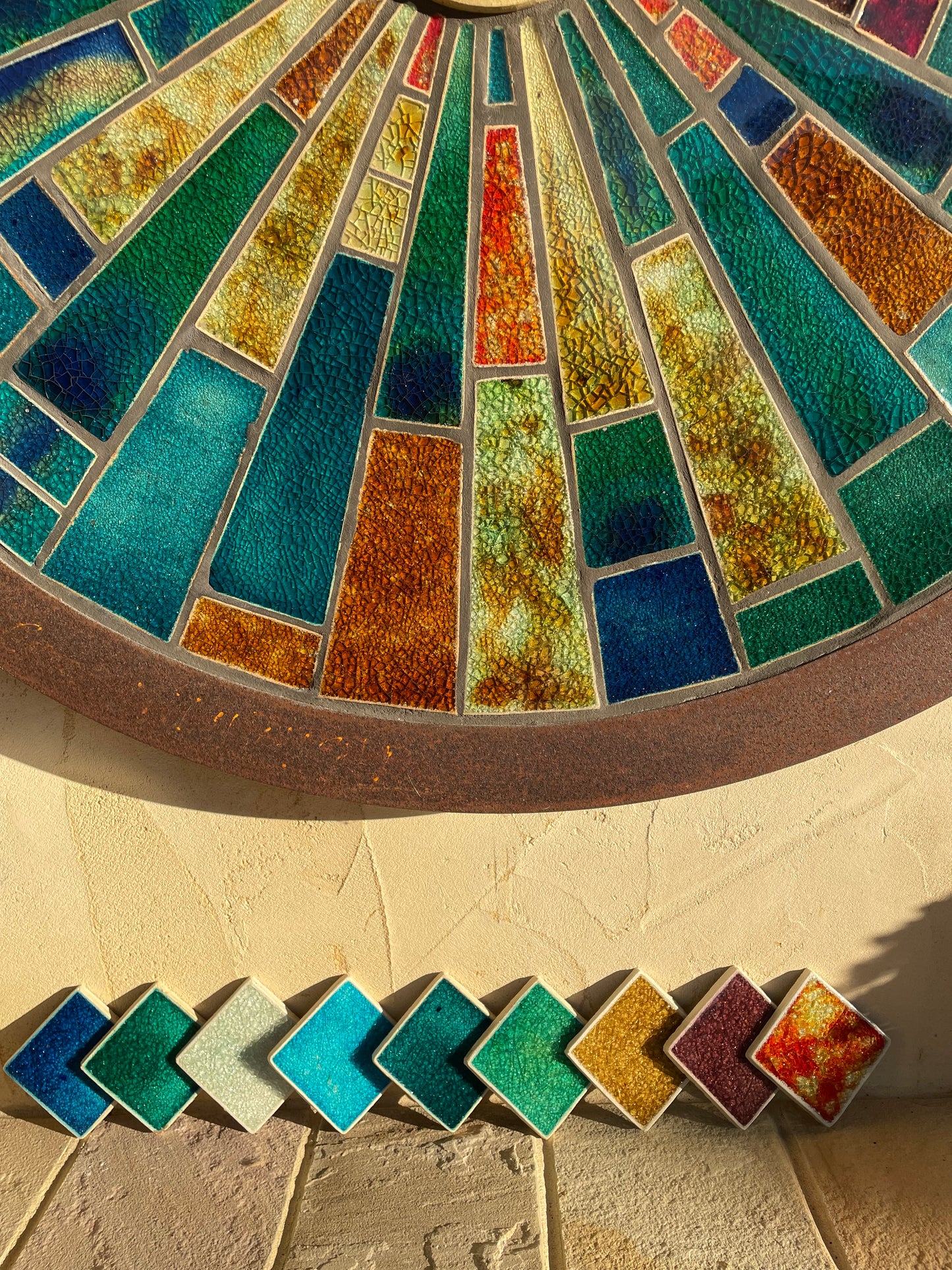 Crystal Glass Jewel Tiles - Set of 10