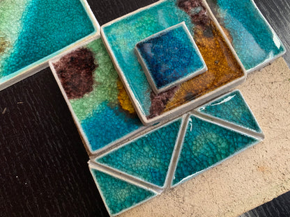 Bespoke Crystal Glass Tiles in Motion: Jungle