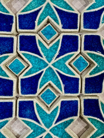 Crystal Glass Star & Cross Tiles | Set of 10 | Spirit Cycle