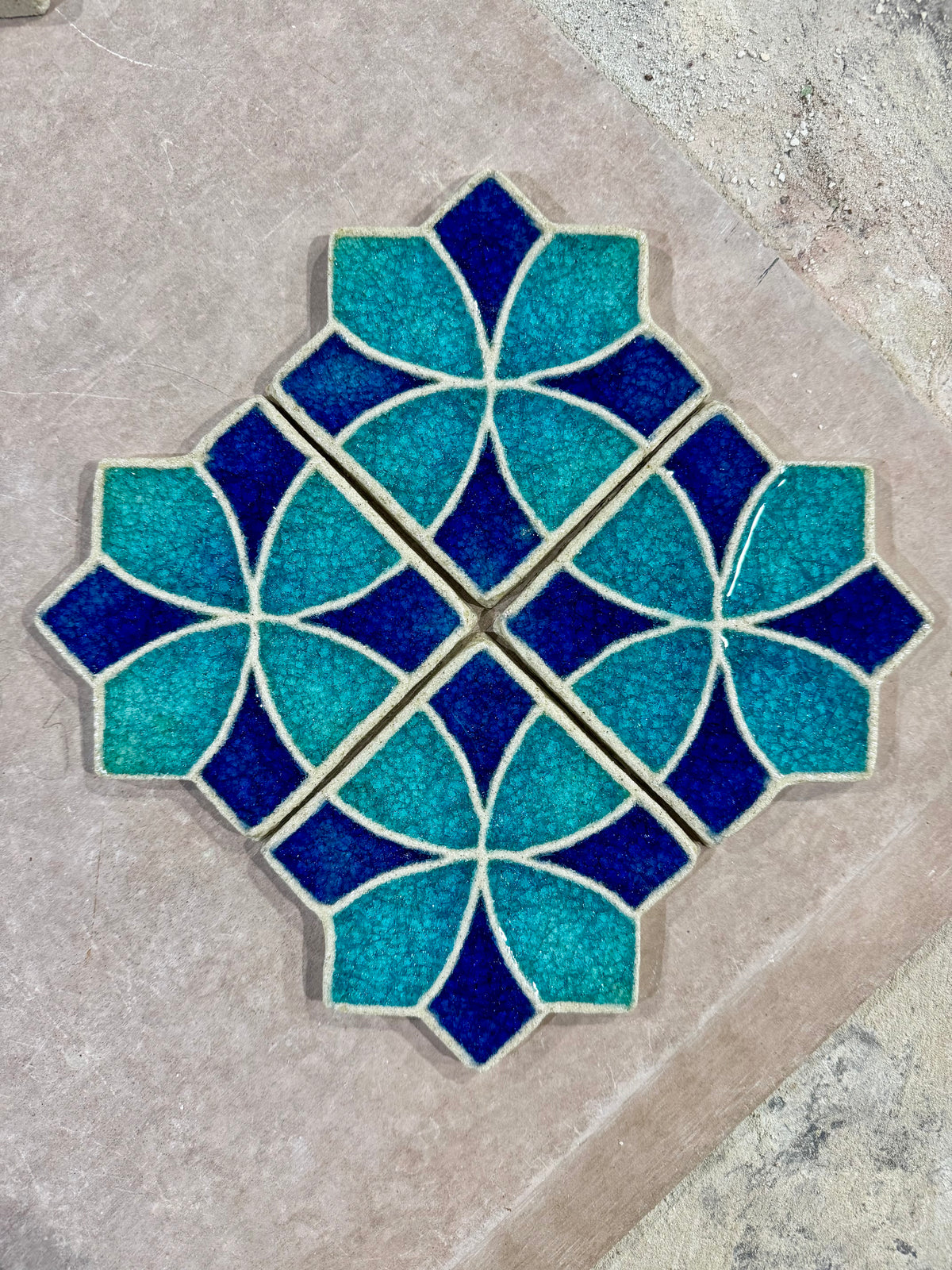 Crystal Glass Star & Cross Tiles | Set of 10 | Spirit Cycle