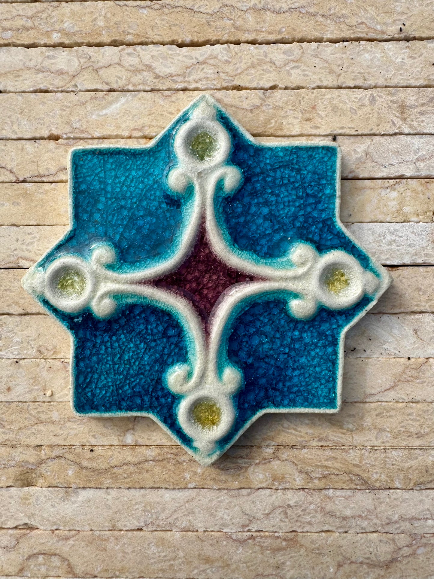 Crystal Glass Tiles | Star & Cross | Set of 10 | Regal Eudora