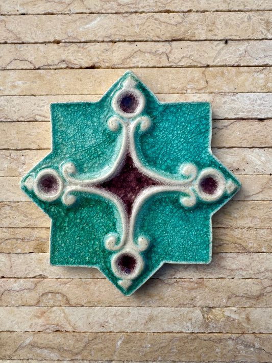 Crystal Glass Tiles | Star & Cross | Set of 10 | Regal Eudora