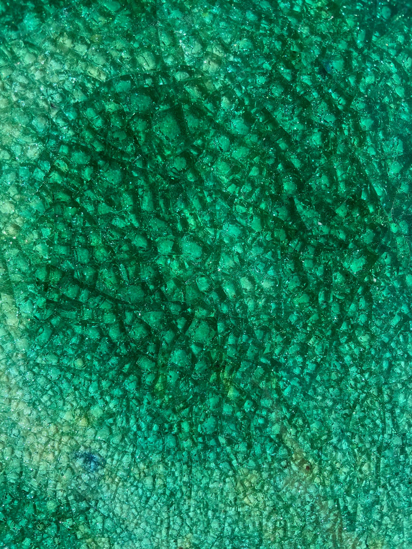 Emerald: Bespoke Crystal Glass Jewel Tile - Set of 10