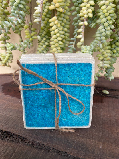 Bespoke Jewel Tile Coaters: Solid Palette - Set of 4