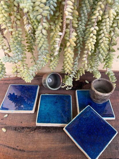 Bespoke Jewel Tile Coaters: Solid Palette - Set of 4