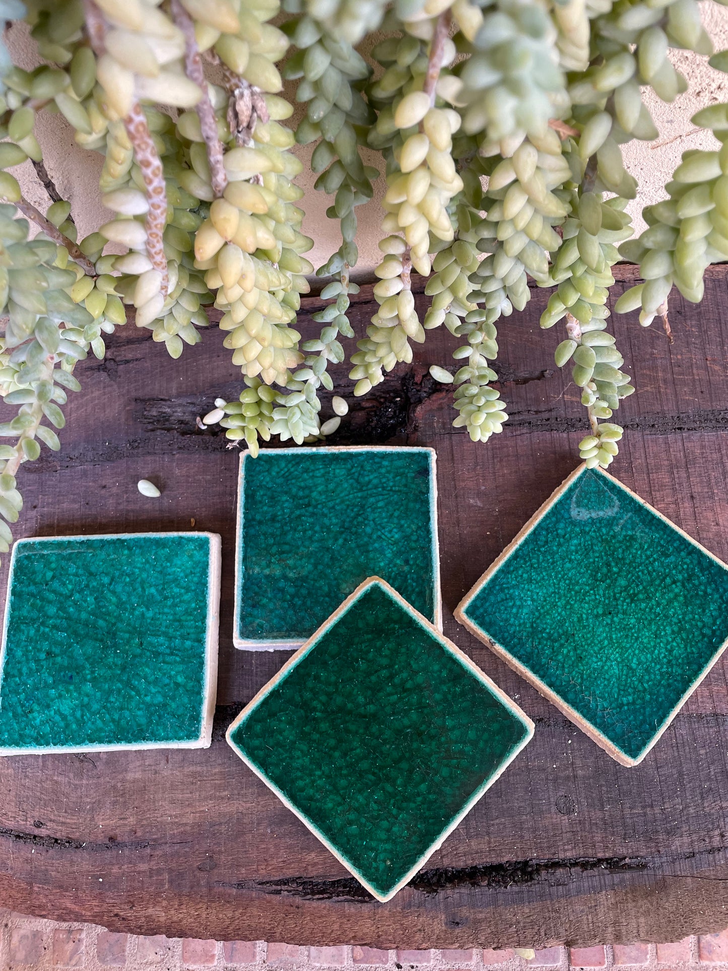 Bespoke Jewel Tile Coaters Solid - Set of 4