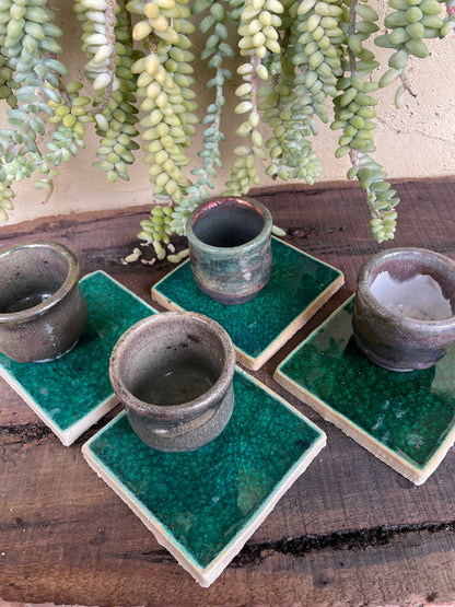 Bespoke Jewel Tile Coaters: Solid Palette - Set of 4