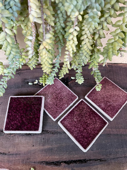 Bespoke Jewel Tile Coaters: Solid Palette - Set of 4