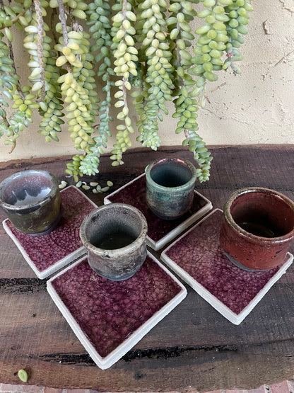 Bespoke Jewel Tile Coaters: Solid Palette - Set of 4