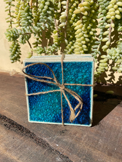 Bespoke Glass Jewel Coaters in Motion - Set of 4